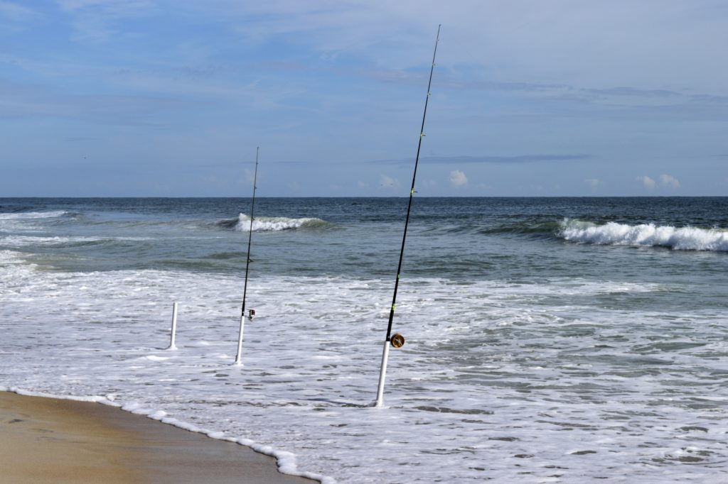 surf rods in sand spikes