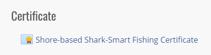 Florida Shark -Smart Certificate Link