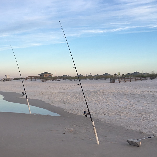 ocean fishing poles