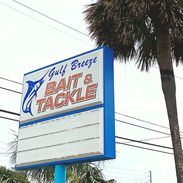 Gulf Breeze Bait and Tackle Sign